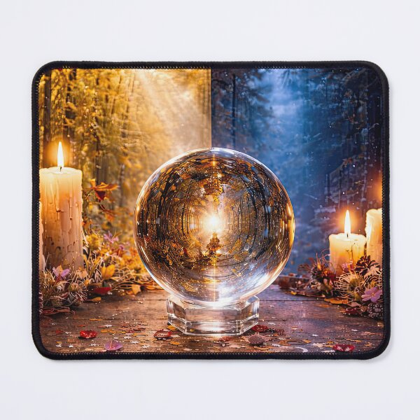 Item preview, Enchanted Autumn Equinox Day and Night with Candles and Seasons designed and sold by Stephanie Laird.