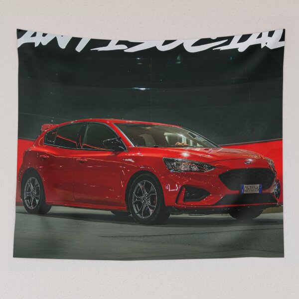 Item preview, Ford Focus ST - Red Hot Hatch Automotive Collage - Art designed and sold by enzoade.