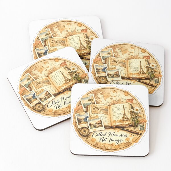 Item preview, Collect Memories Not Things Vintage Travel Journal  designed and sold by Modefissi.