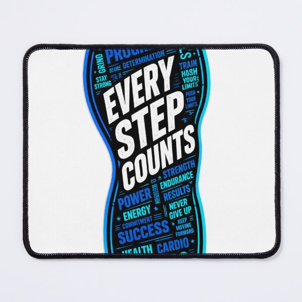 Item preview, Every Step Counts Fitness Motivation Word Art designed and sold by Digistore1221.