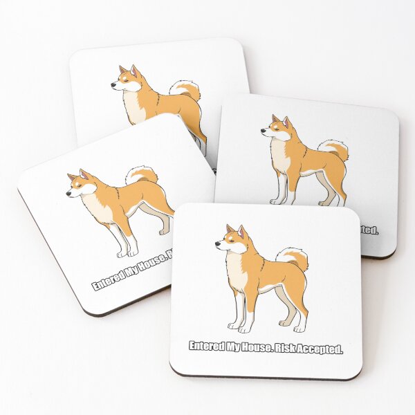 Item preview, Akita Sticker - Entered My House Risk Accepted - Funny Akita Gift designed and sold by pawdrops.