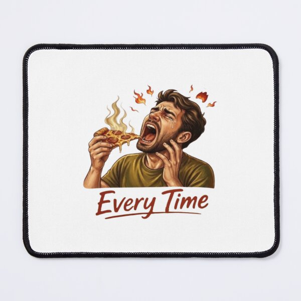 Item preview, Every Time Hot Pizza Burn – Funny Crying Guy Eating Spicy Slice Graphic designed and sold by Northern Glow Art.