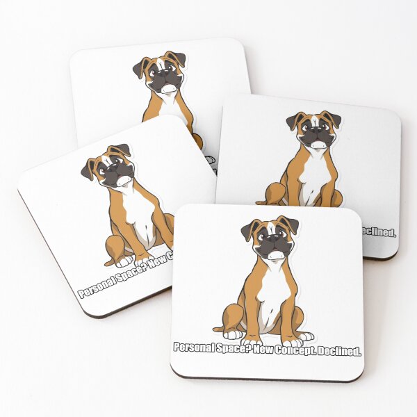 Item preview, Pegatina de perro bóxer - Espacio personal: nuevo concepto rechazado - Divertido regalo de bóxer designed and sold by pawdrops.