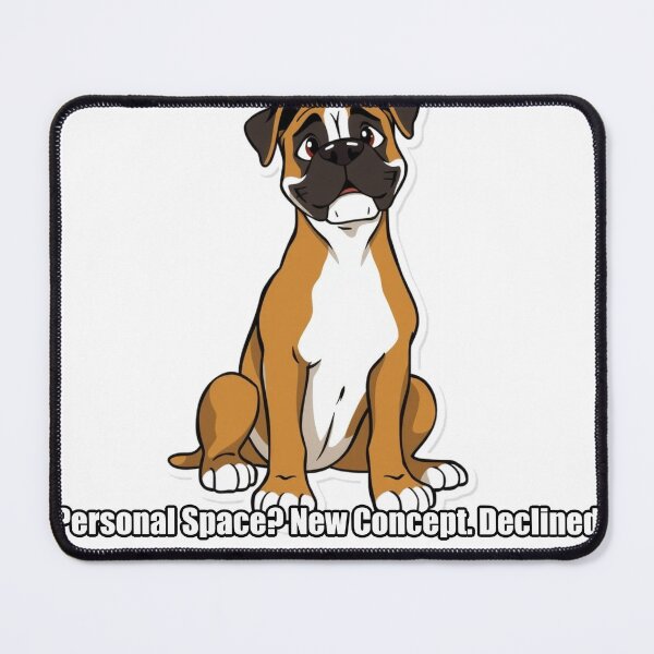 Item preview, Boxer Dog Sticker - Personal Space New Concept Declined - Funny Boxer Gift designed and sold by pawdrops.