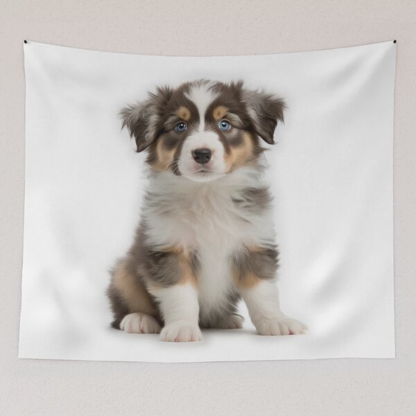 Item preview, Adorable Australian Shepherd Puppy - Heart Stealing Cutie designed and sold by newnomads-art.
