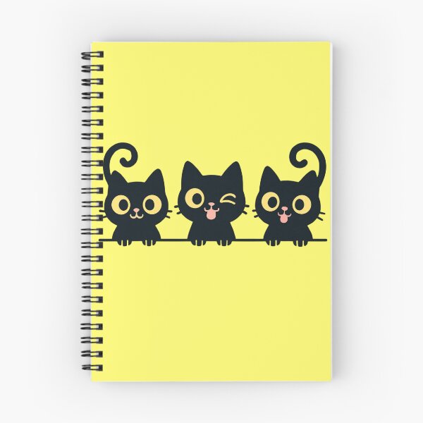 Item preview, Three Cute Black Cats Peeking Kawaii designed and sold by     NovaCraft.