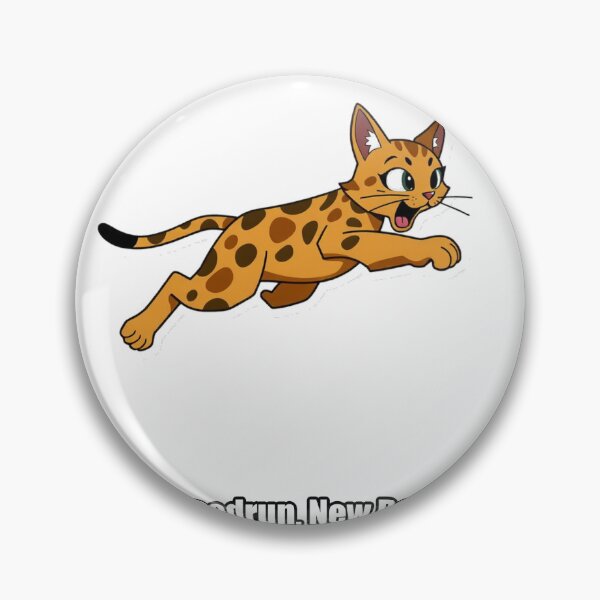 Item preview, Bengal Cat Sticker - 12AM Speedrun New Record Set - Funny Bengal Cat Gift designed and sold by pawdrops.