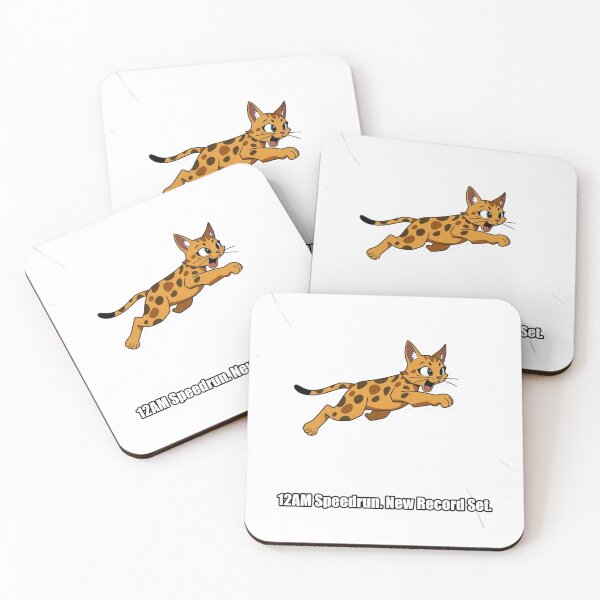 Item preview, Bengal Cat Sticker - 12AM Speedrun New Record Set - Funny Bengal Cat Gift designed and sold by pawdrops.