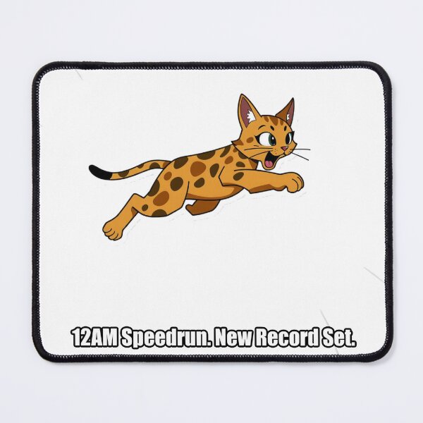 Item preview, Bengal Cat Sticker - 12AM Speedrun New Record Set - Funny Bengal Cat Gift designed and sold by pawdrops.
