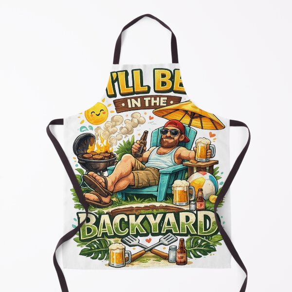 Item preview, I'll Be In The Backyard – Funny BBQ & Summer Relaxation Design designed and sold by Wear Sculpt.