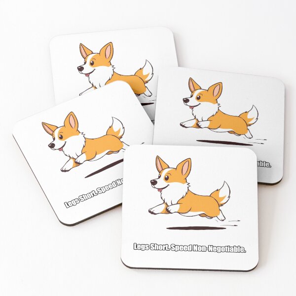 Item preview, Corgi Sticker - Legs Short Speed Non-Negotiable - Funny Corgi Gift designed and sold by pawdrops.