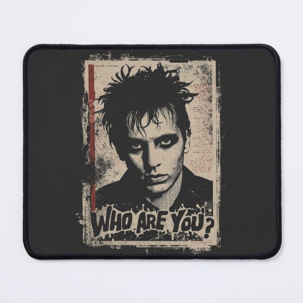 Item preview, Who Are You Retro Goth Rock Portrait Grunge Design designed and sold by ERODED SELF.