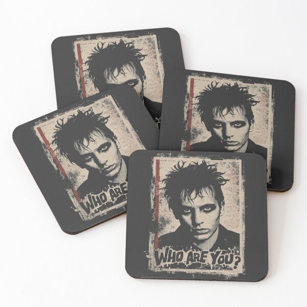 Item preview, Who Are You Retro Goth Rock Portrait Grunge Design designed and sold by ERODED SELF.