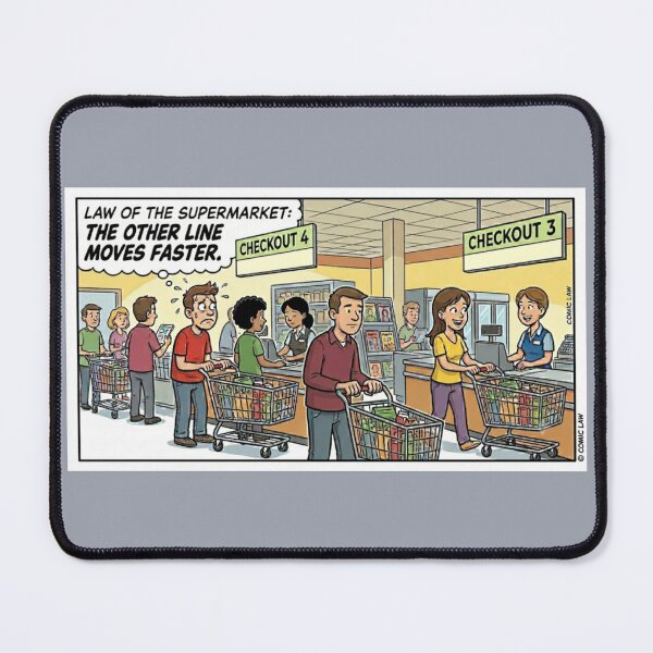 Item preview, The Other Line Moves Faster Supermarket Comic designed and sold by radiogalaxy.