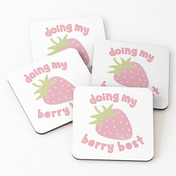 Item preview, Doing My Berry Best Cute Funny Pink Strawberry designed and sold by winterpumpkin.
