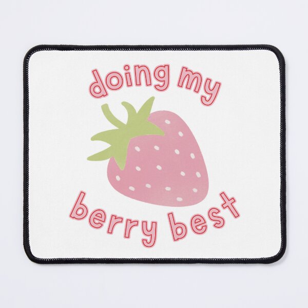 Item preview, Doing My Berry Best Cute Funny Pink Strawberry designed and sold by winterpumpkin.