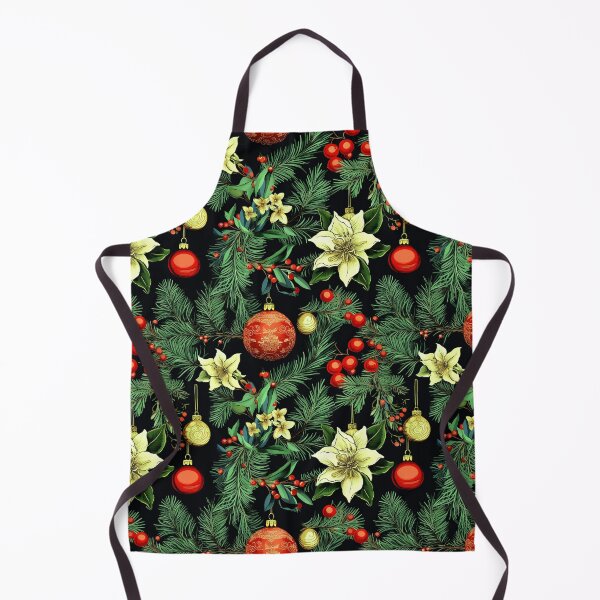 Item preview, Christmas Holly Pattern With Colorful Decorations And Poinsettias designed and sold by DEC02.