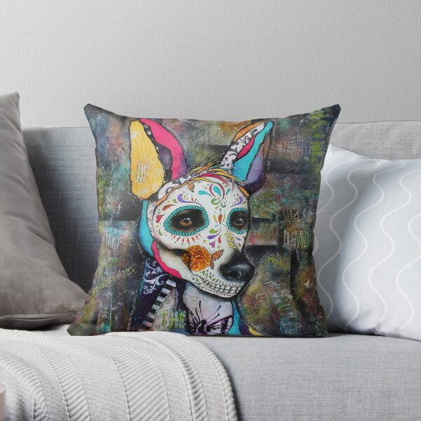 Multicolor Rare puppy Xoloitzcuintle Dog Throw Pillow 16x16 Multicolor Rare puppy Xoloitzcuintle Dog Throw Pillow 16x16