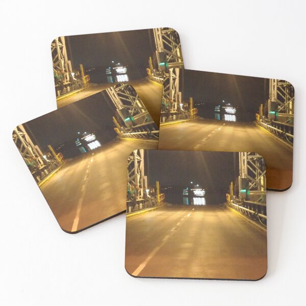 Item preview, Ferry coming to dock at night designed and sold by swrs.