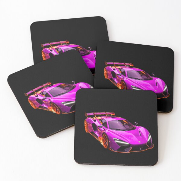 Item preview, Hyper-Real Neon Pink Sports Car Art Print | Futuristic Racing Supercar Decor designed and sold by Grandeur Aesthetics.