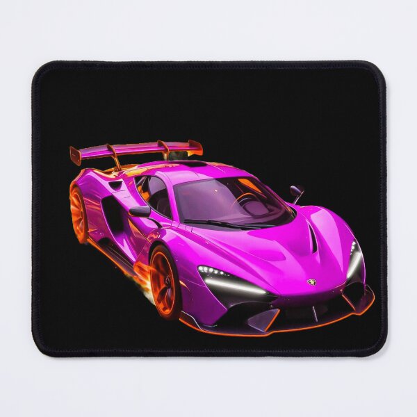 Item preview, Hyper-Real Neon Pink Sports Car Art Print | Futuristic Racing Supercar Decor designed and sold by Grandeur Aesthetics.