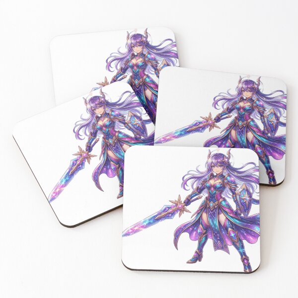 Item preview, Celestial Anime Warrior Girl - Cosmic Goddess Fantasy Art designed and sold by MemoMetaverse.