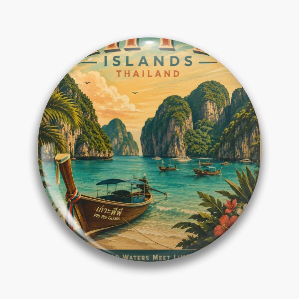 Item preview, Phi Phi Islands Thailand Vintage Travel Poster | Spirit of Siam designed and sold by Spirit of Siam.