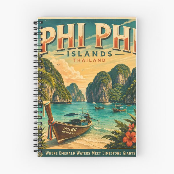 Item preview, Phi Phi Islands Thailand Vintage Travel Poster | Spirit of Siam designed and sold by Spirit of Siam.