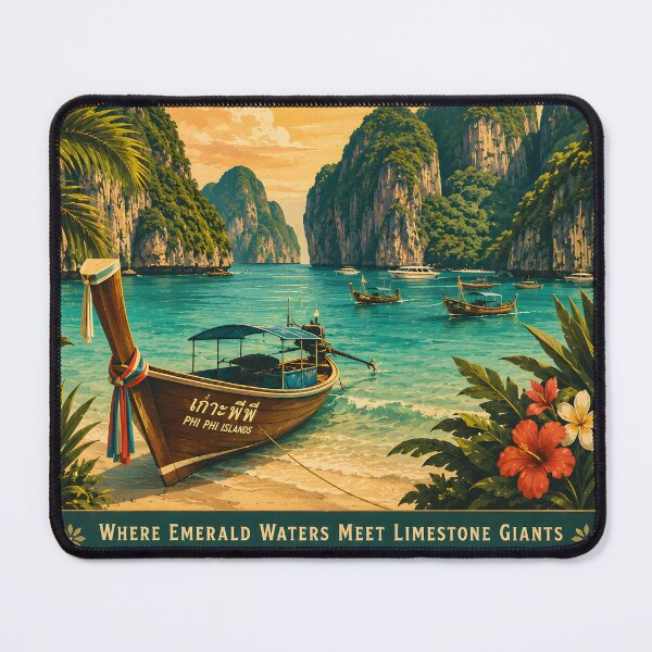 Item preview, Phi Phi Islands Thailand Vintage Travel Poster | Spirit of Siam designed and sold by Spirit of Siam.