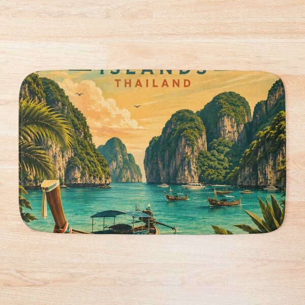 Item preview, Phi Phi Islands Thailand Vintage Travel Poster | Spirit of Siam designed and sold by Spirit of Siam.