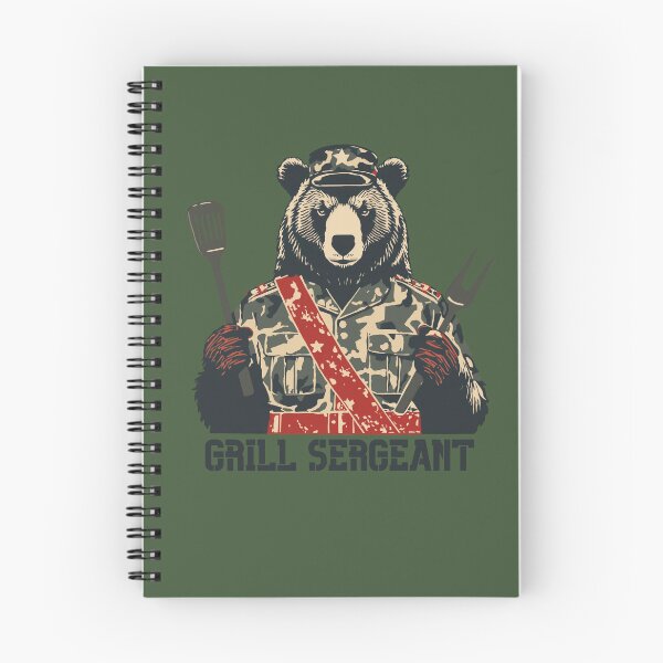 Item preview, Grill Sergeant - Military Chef Bear with Spatula | BBQ Humor designed and sold by Shedronpanda.