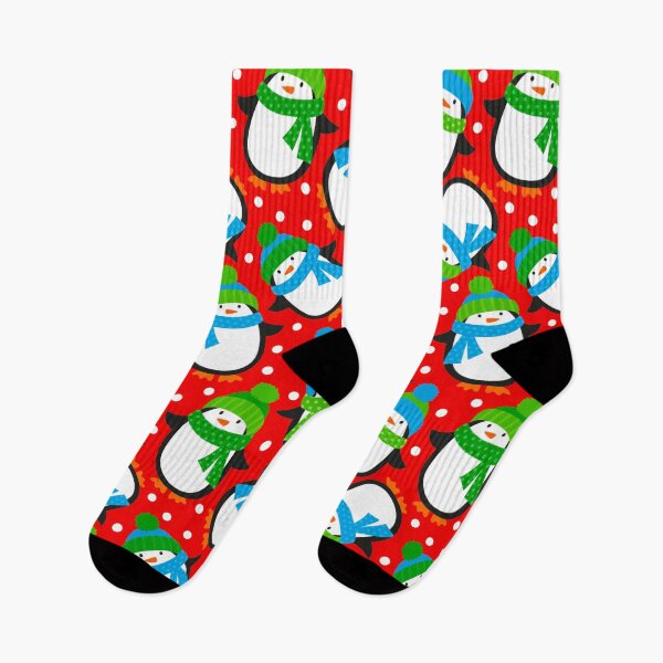 Item preview, Christmas Penguin Art Snowmen Pattern On Holiday Red designed and sold by DEC02.