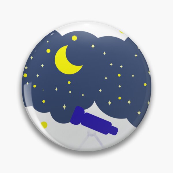Item preview, Stargazing with Telescope Night Sky Illustration designed and sold by DailyDoodlesBySumbul.