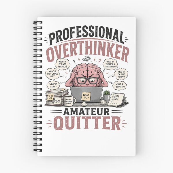 Item preview, Professional Overthinker Amateur Quitter Funny Overthinking Humor Design designed and sold by Sevastian  Ortega.