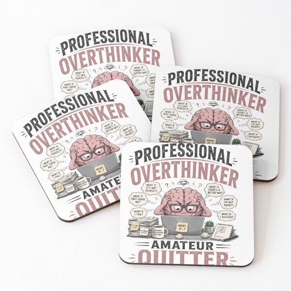 Item preview, Professional Overthinker Amateur Quitter Funny Overthinking Humor Design designed and sold by Sevastian  Ortega.