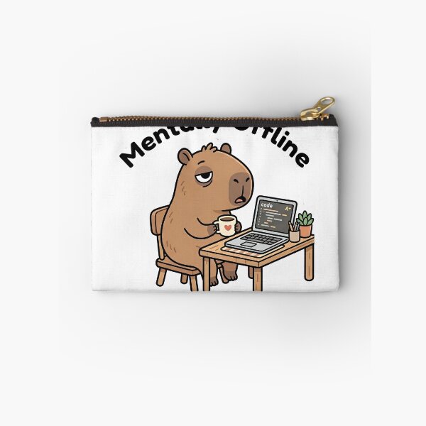 Item preview, Mentally Offline Capybara Programmer Sticker designed and sold by mimouna00.