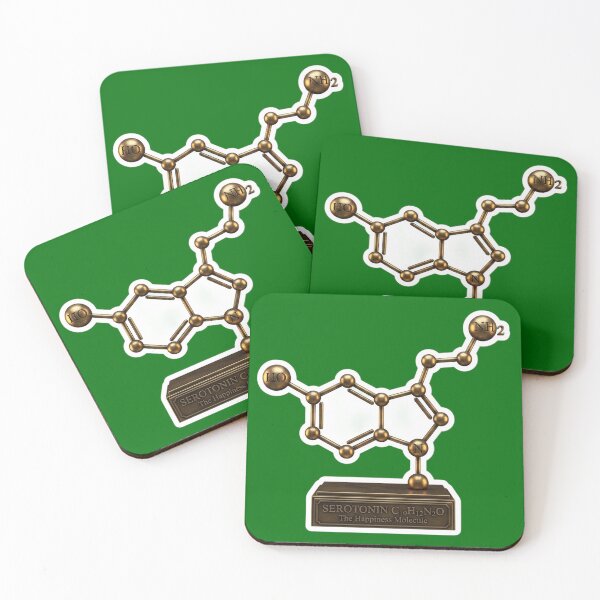 Item preview, Serotonin Molecule Gold Bronze designed and sold by FASAventuras.