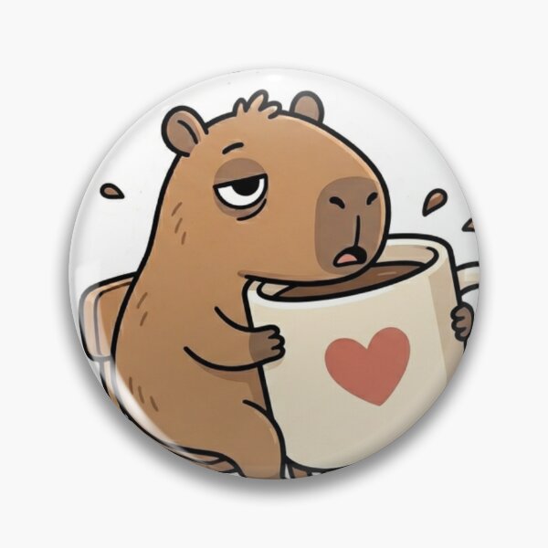 Item preview, Running on Coffee Cute Capybara Sticker designed and sold by mimouna00.