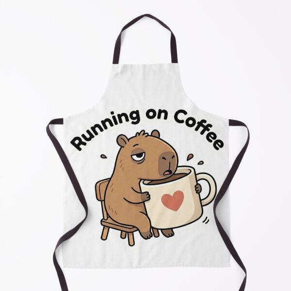 Item preview, Running on Coffee Cute Capybara Sticker designed and sold by mimouna00.