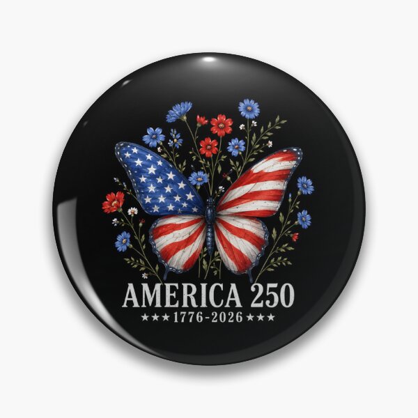 Item preview, America 250 Butterfly 1776 2026 4th of July Patriotic Floral designed and sold by Ali-printshop.