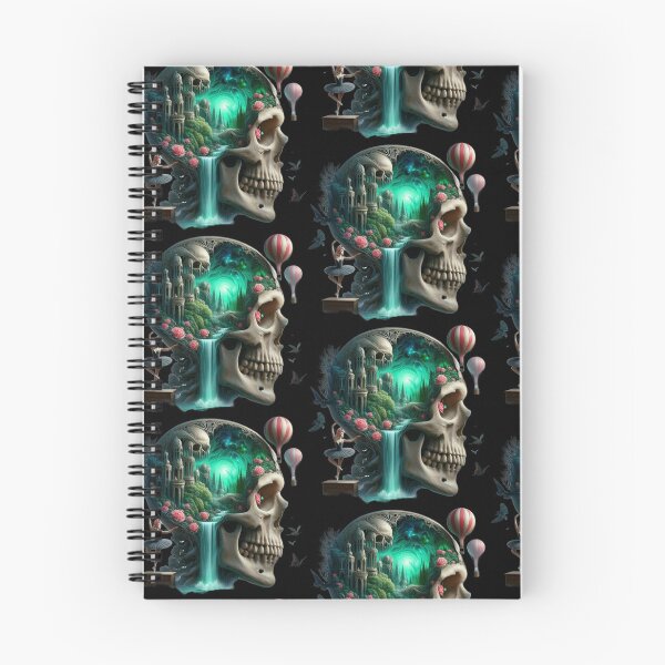 Item preview, Gothic Mindscape – Skull Castle Waterfall and Ballerina designed and sold by LujziWorld.