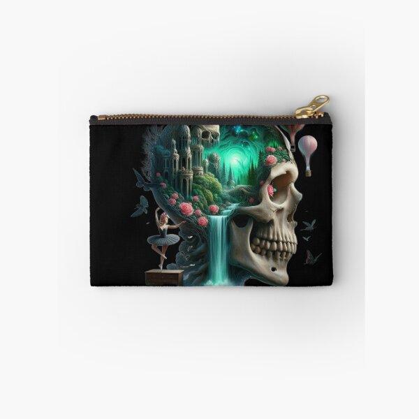Item preview, Gothic Mindscape – Skull Castle Waterfall and Ballerina designed and sold by LujziWorld.