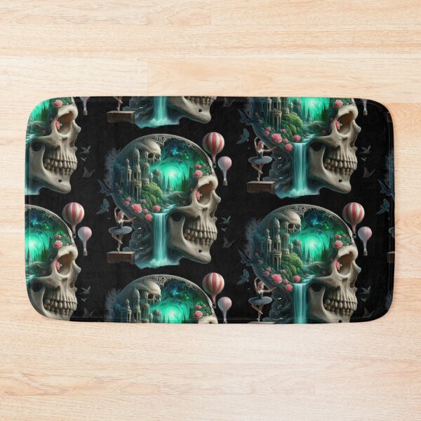 Item preview, Gothic Mindscape – Skull Castle Waterfall and Ballerina designed and sold by LujziWorld.