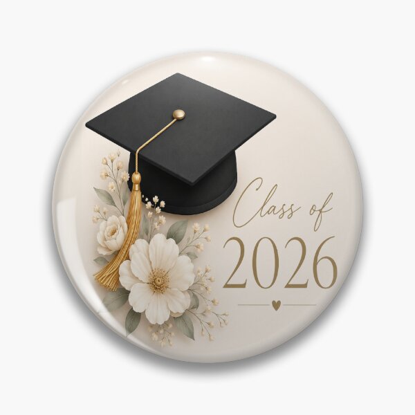 Item preview, Elegant Graduation Cap with Soft Floral Design – Class of 2026 designed and sold by Roya10.