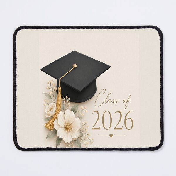 Item preview, Elegant Graduation Cap with Soft Floral Design – Class of 2026 designed and sold by Roya10.