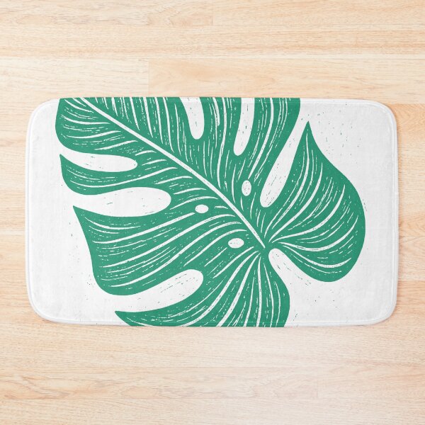 Item preview, Monstera Leaf Illustration | Tropical Botanical Linocut Art designed and sold by MikkamioDesign.