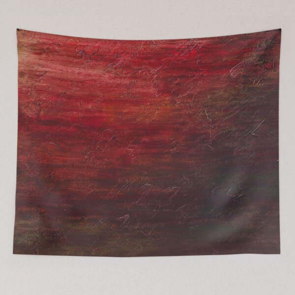 Aperçu de l'œuvre Crimson Depths – Textured Abstract Painting créée et vendue par Ingorgia Studio.