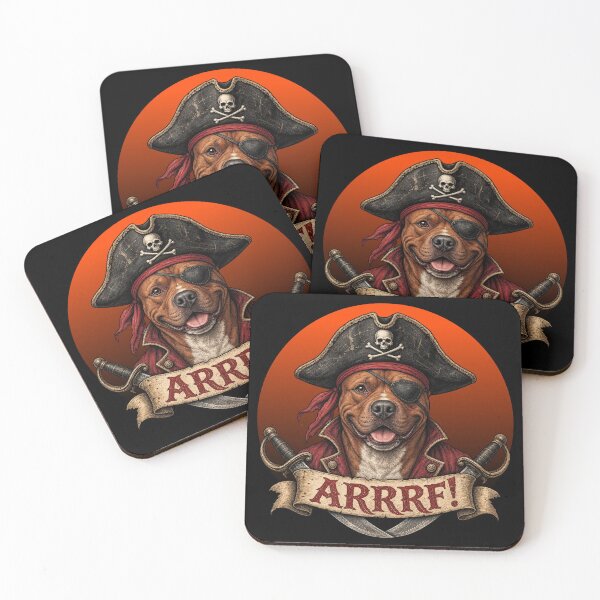 Item preview, Pirate Pit Bull – Funny ARRRF! Red Nose Pitbull Dog designed and sold by NerdyWerks.