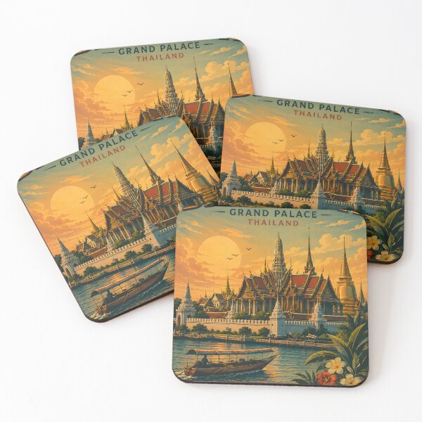 Item preview, Bangkok Grand Palace Thailand Vintage Travel Poster | Spirit of Siam designed and sold by Spirit of Siam.