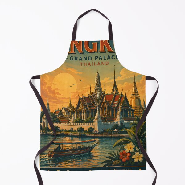 Item preview, Bangkok Grand Palace Thailand Vintage Travel Poster | Spirit of Siam designed and sold by Spirit of Siam.